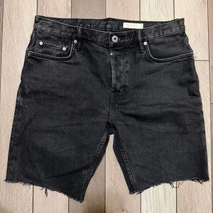 All Saints Black Denim Shorts